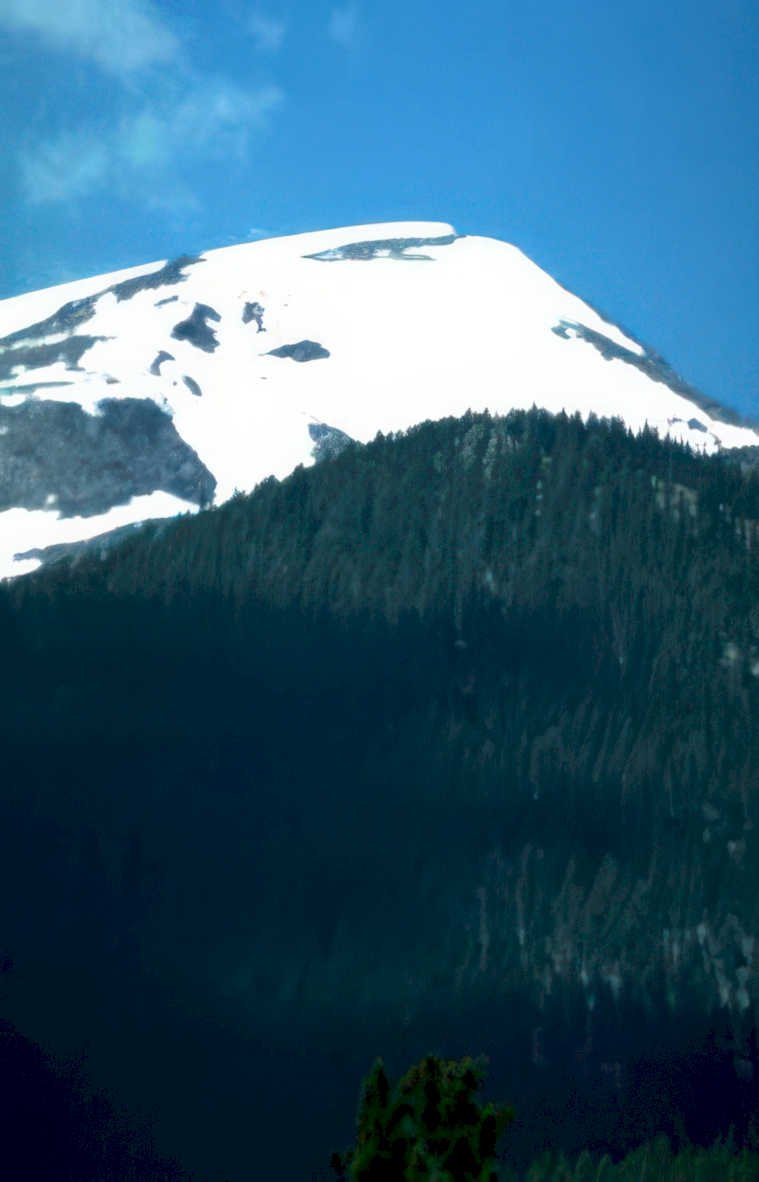 mountain whittier snow Vintage A4 Photo Print