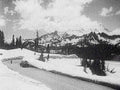 mountainroadwinter1980s 1990s A4 Photo Print