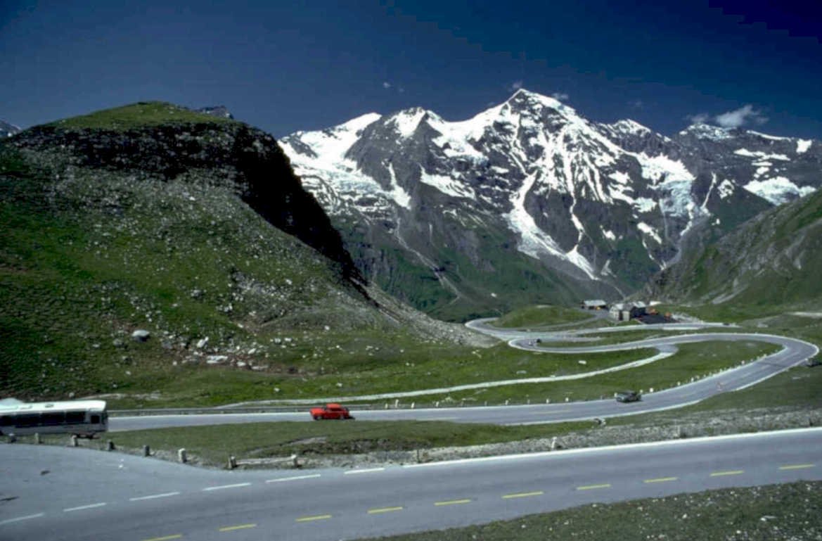 mountains road switzerland 1980s 1990s A4 Photo Print