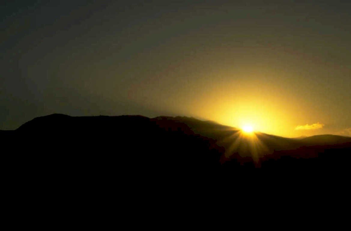 mountains sunset goldenhour 1980s 1990s A4 Photo Print