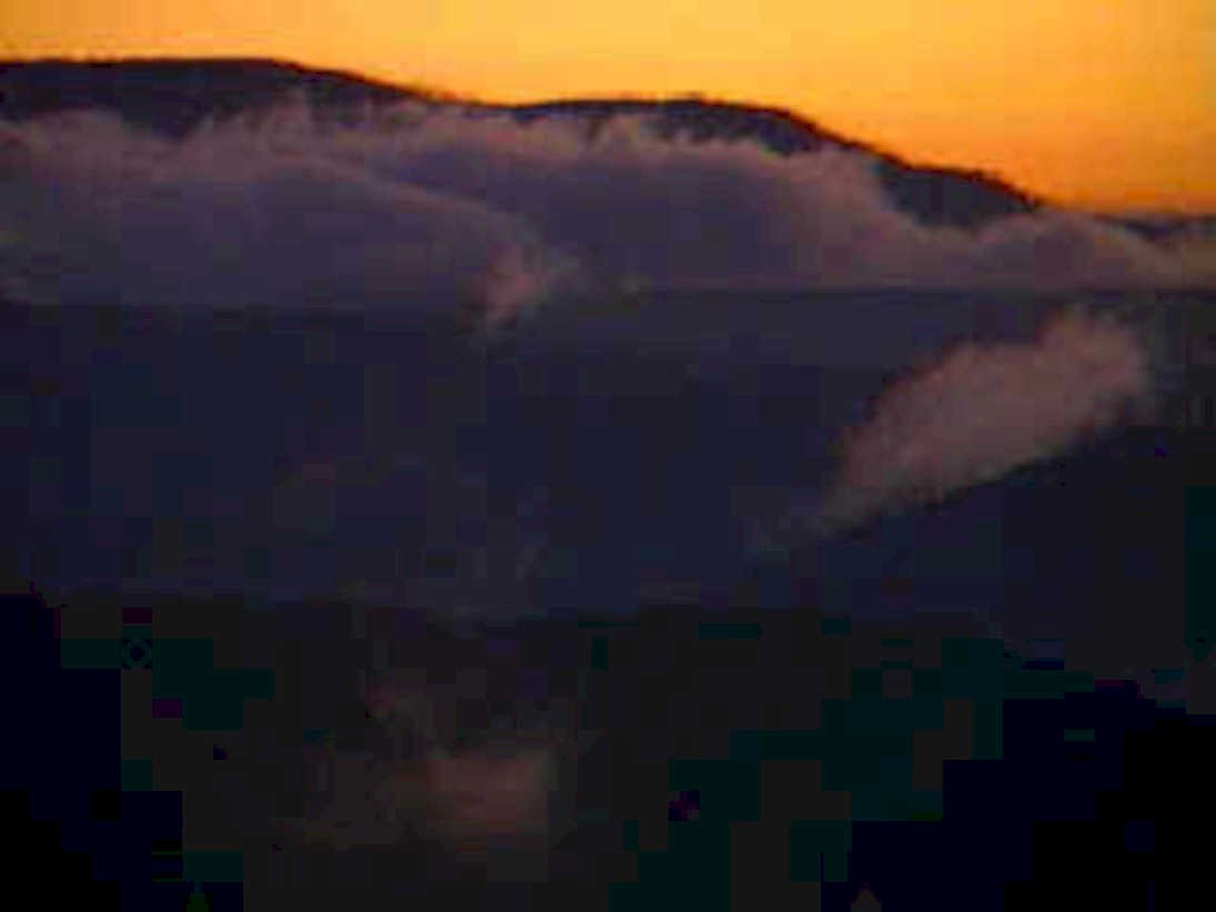 mountains sunset sky1980s 1990s A4 Photo Print