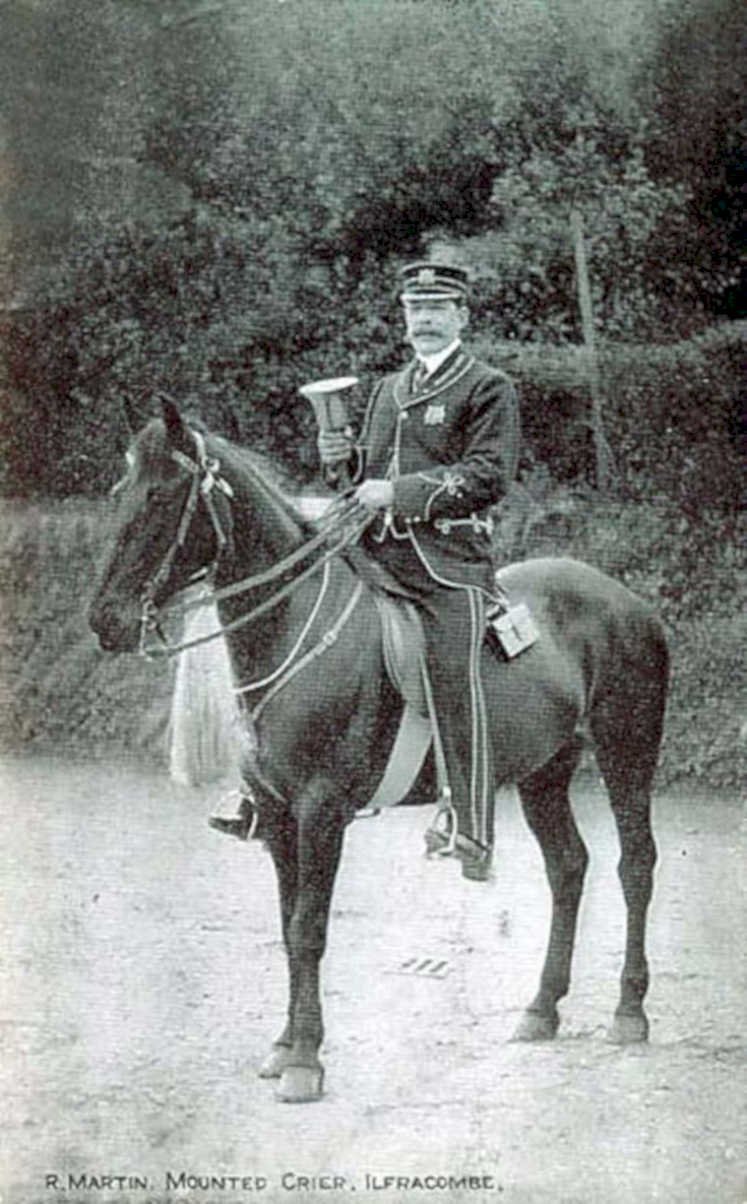 mounted crier ilfracombeVintage 1880s 1900s A4 Photo Print