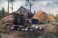 mow A Settlers Farm Yard Art A4 Photo Print