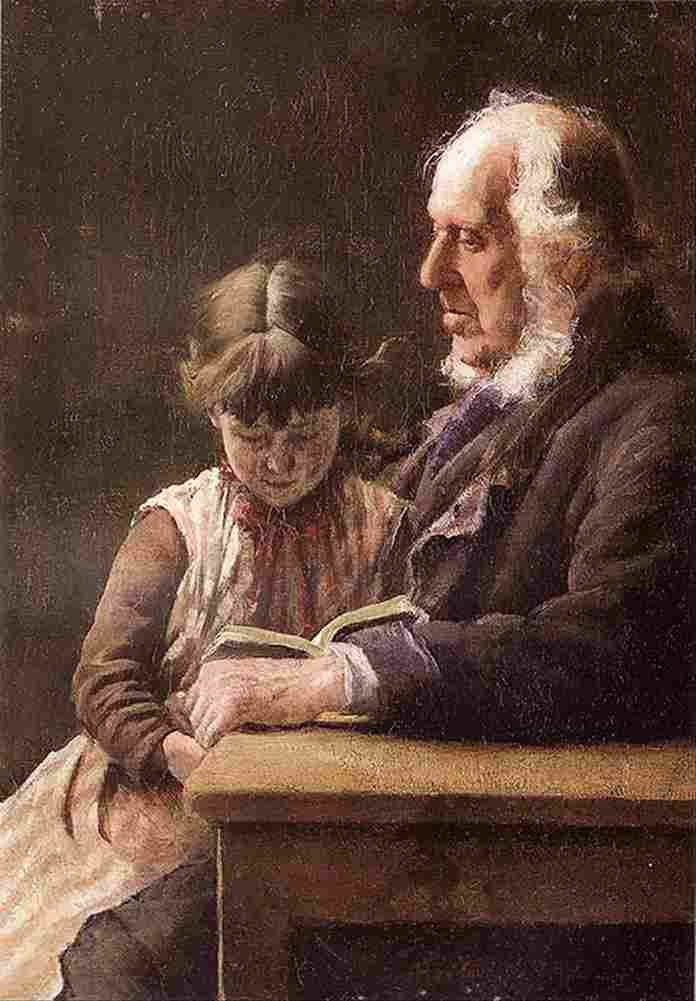 moy The Reading Lesson Art A4 Photo Print