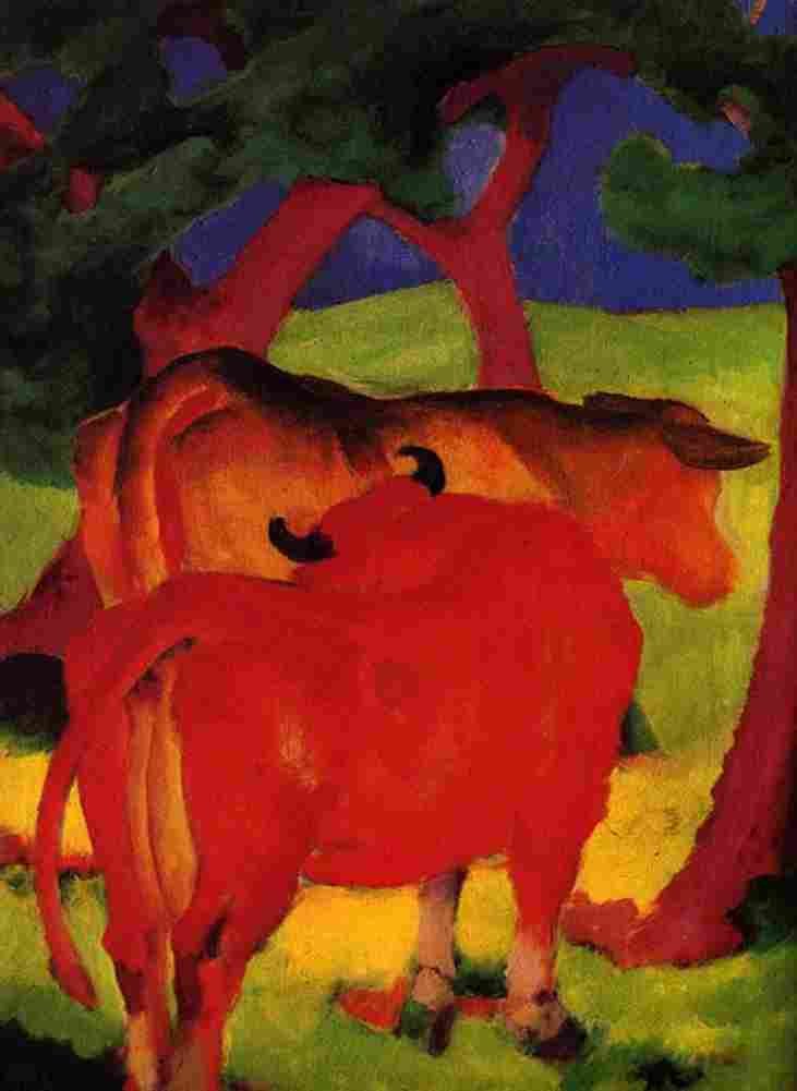 mrc Cows Under Trees Art A4 Photo Print