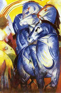 mrc Tower of Blue Horses Art A4 Photo Print