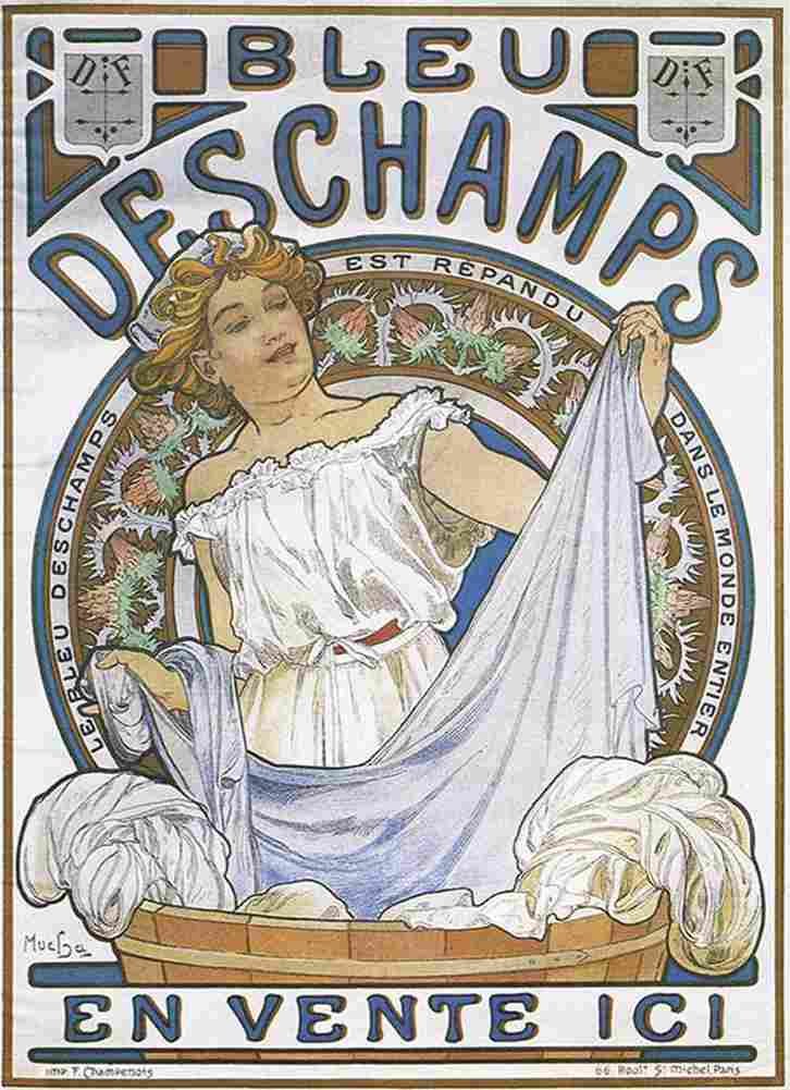 muc Bleu Deschamps Art A4 Photo Print