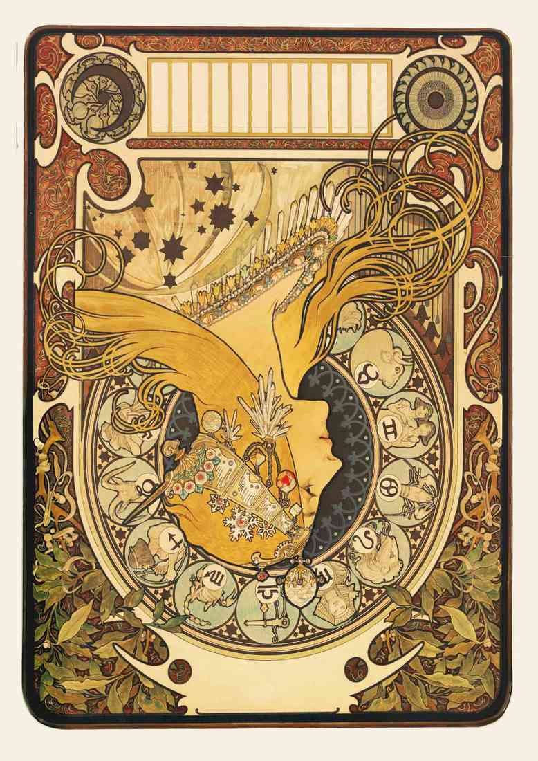mucha zodiac A4 Photo Print