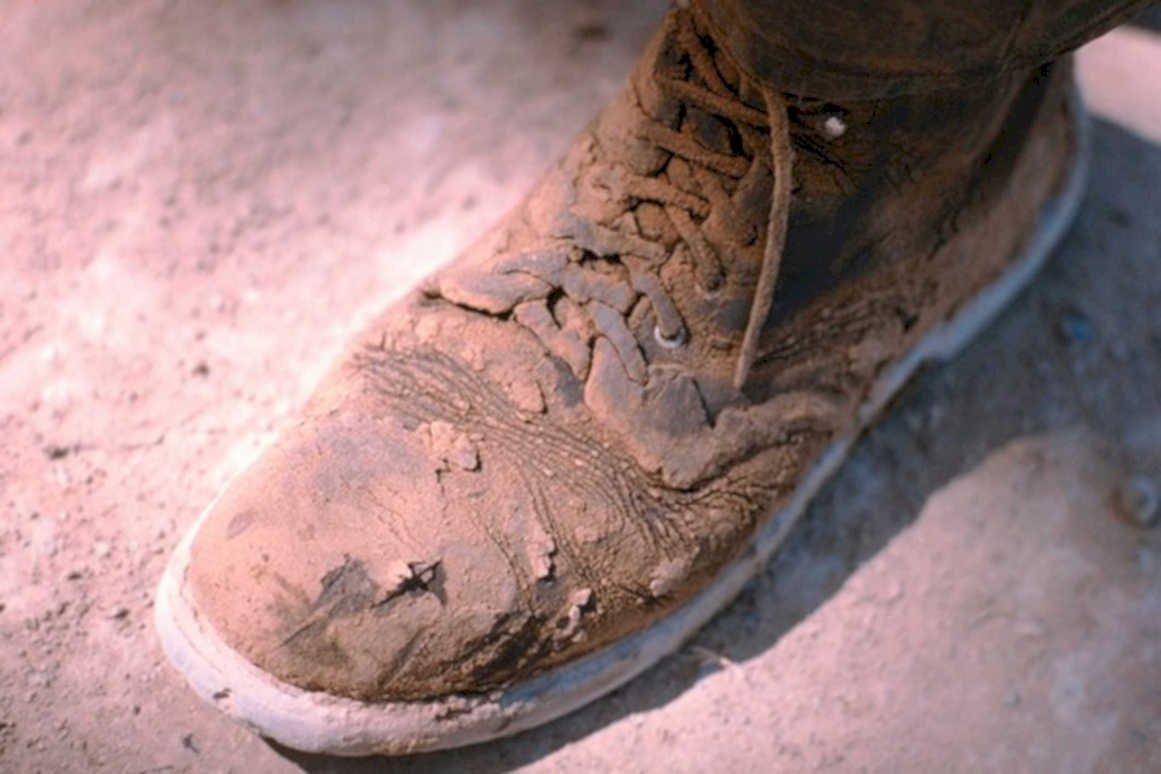 mud brown boot1980s 1990s A4 Photo Print