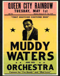 muddy waters concert poster 1950s Advert A4 Photo Print