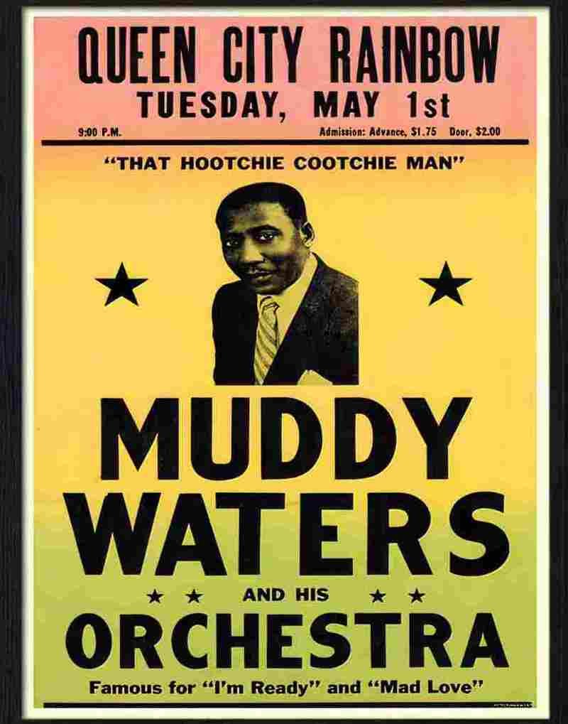 muddy waters concert poster 1950s Advert A4 Photo Print
