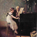 muenier The Music lesson Art A4 Photo Print