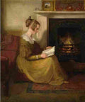 mul A Fireside Read Art A4 Photo Print