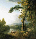 mullins An Extensive Wooded River Landscape Art A4 Photo Print