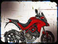 multistrada 1200 1 A4 Photo Print Motorbike Vintage Aged