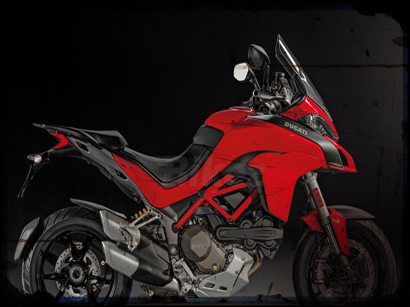 multistrada 1200 s d air  A4 Photo Print Motorbike Vintage Aged