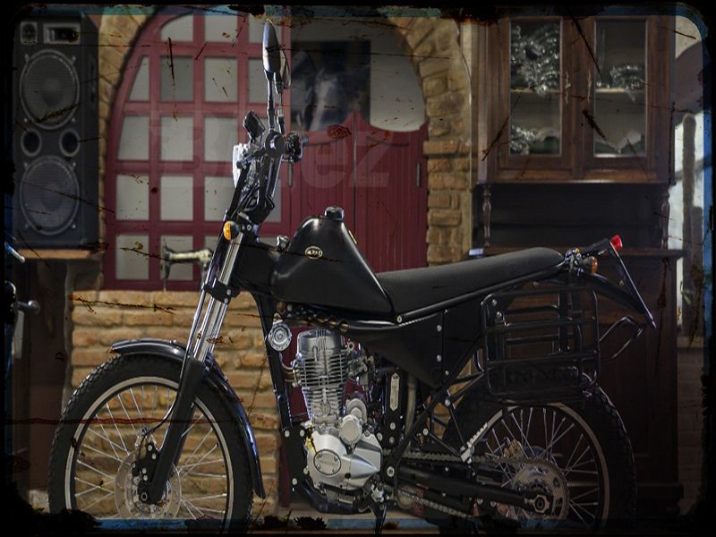 multiuso 125 Borile A4 Photo Print Motorbike Vintage Aged
