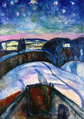 munch a starry night A4 Photo Print
