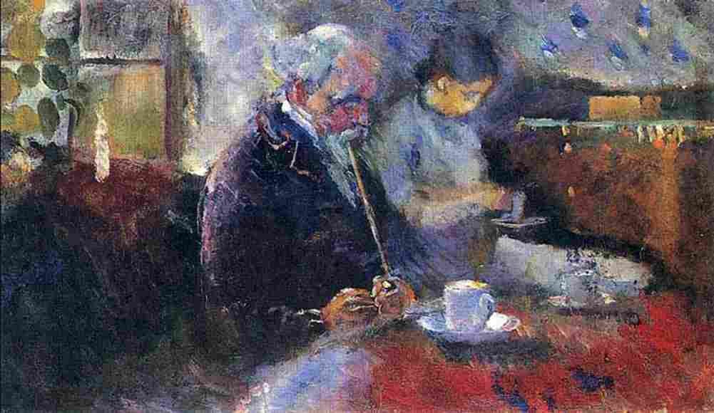 munch at the coffee table Art A4 Photo Print