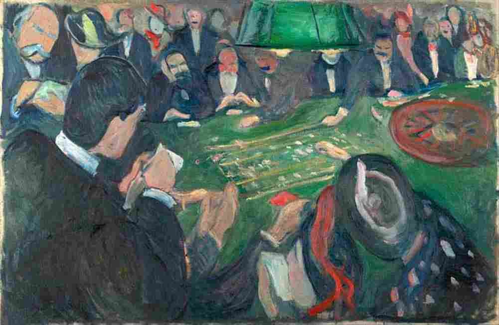 munch at the roulette table in monte carlo Art A4 Photo Print