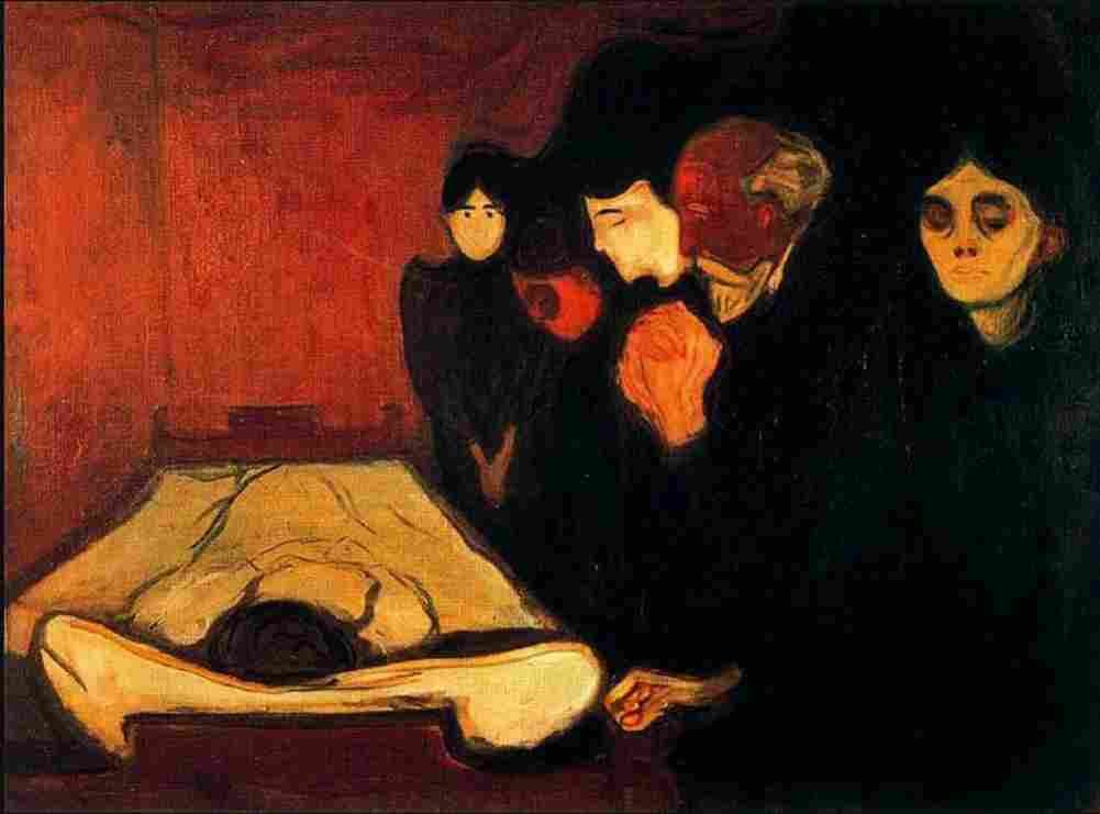 munch by the deathbed Art A4 Photo Print