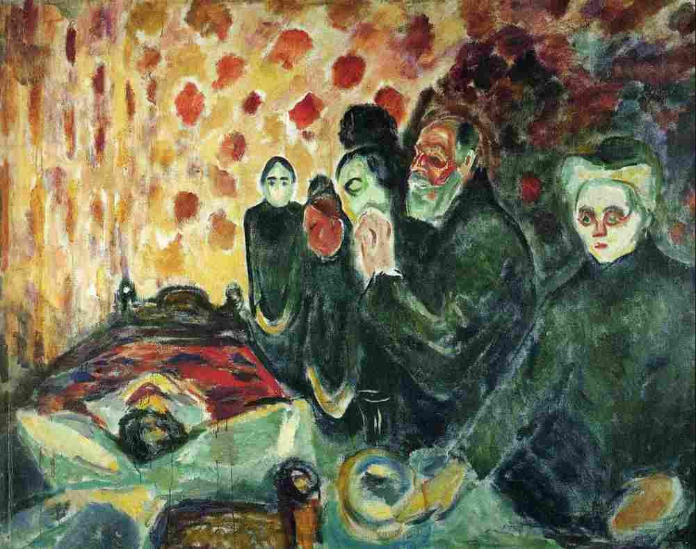 munch by the deathbed fever Art A4 Photo Print