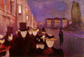 munch evening on karl johan Art A4 Photo Print