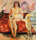 munch girl yawning Art A4 Photo Print