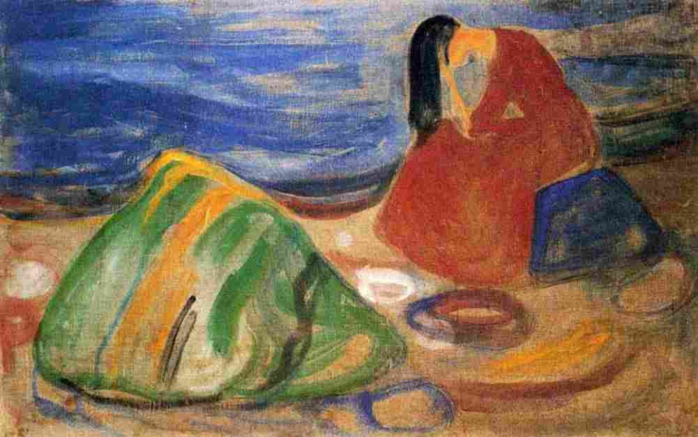 munch melancholy two Art A4 Photo Print