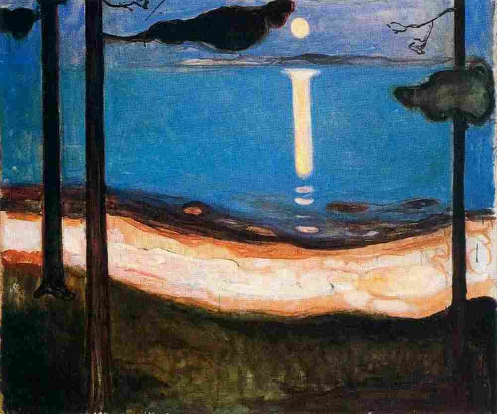munch moon light Art A4 Photo Print