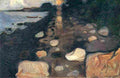 munch moonlight on the shore Art A4 Photo Print