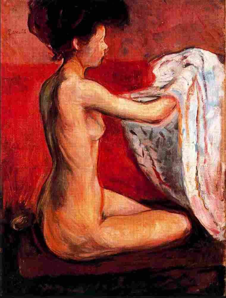 munch paris sitting figure Art A4 Photo Print