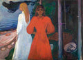 munch red and white Art A4 Photo Print