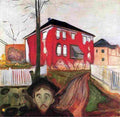 munch red virginia creeper Art A4 Photo Print