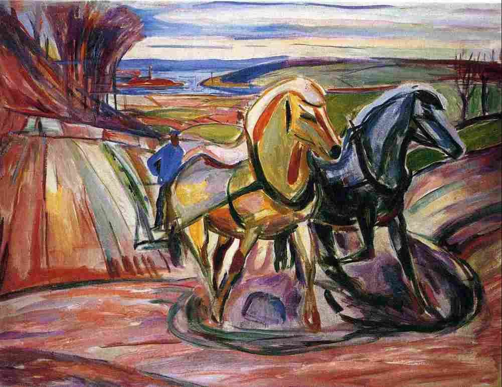 munch spring plowing Art A4 Photo Print