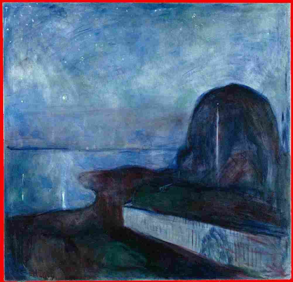 munch starry night Art A4 Photo Print