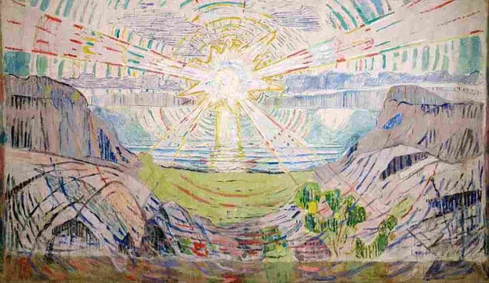 munch the sun Art A4 Photo Print