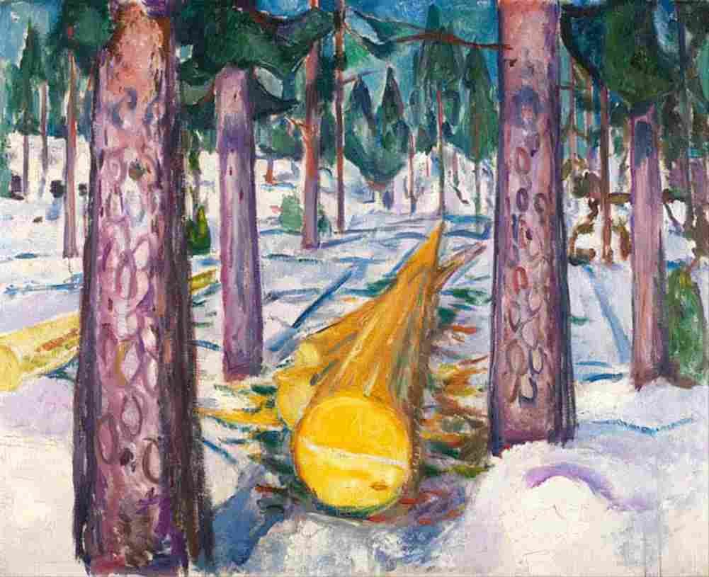 munch the yellow log Art A4 Photo Print
