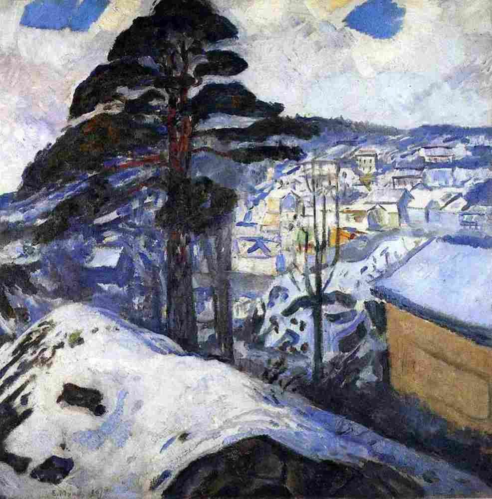munch winter kragero Art A4 Photo Print