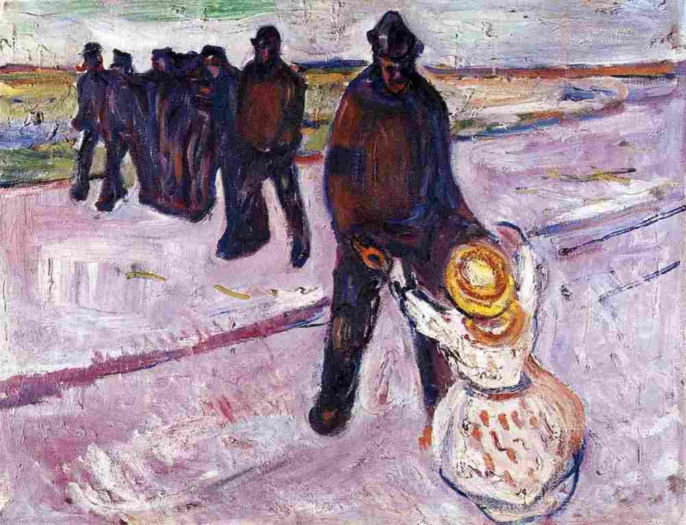 munch worker and child Art A4 Photo Print