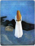 munch young woman on the shore Art A4 Photo Print