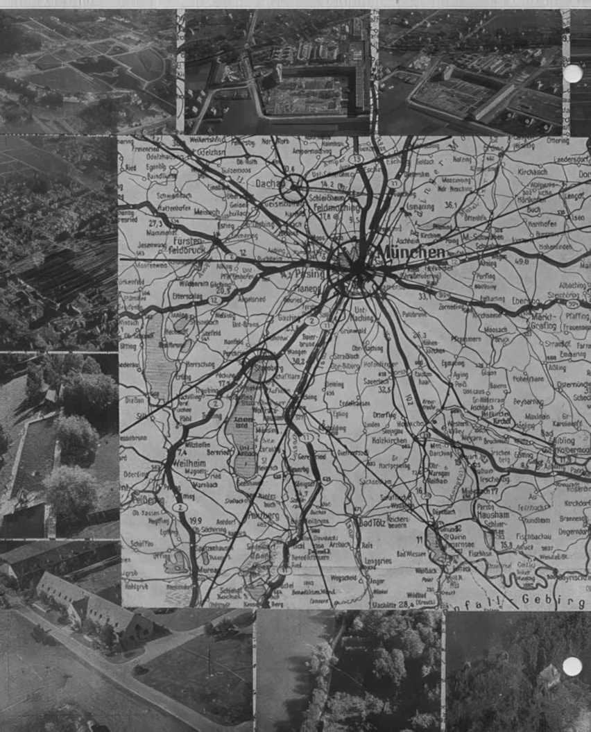 munich roads map Vintage world war A4 Photo Print