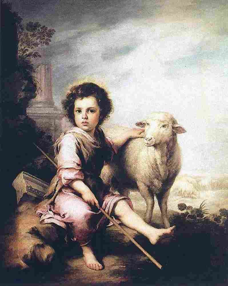mur Christ the Good Shepherd Art A4 Photo Print
