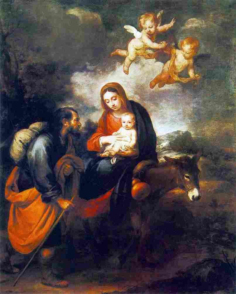 mur Flight into Egypt Art A4 Photo Print