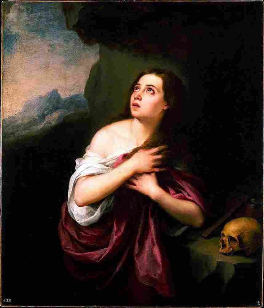 mur Penitent Magdalene Art A4 Photo Print