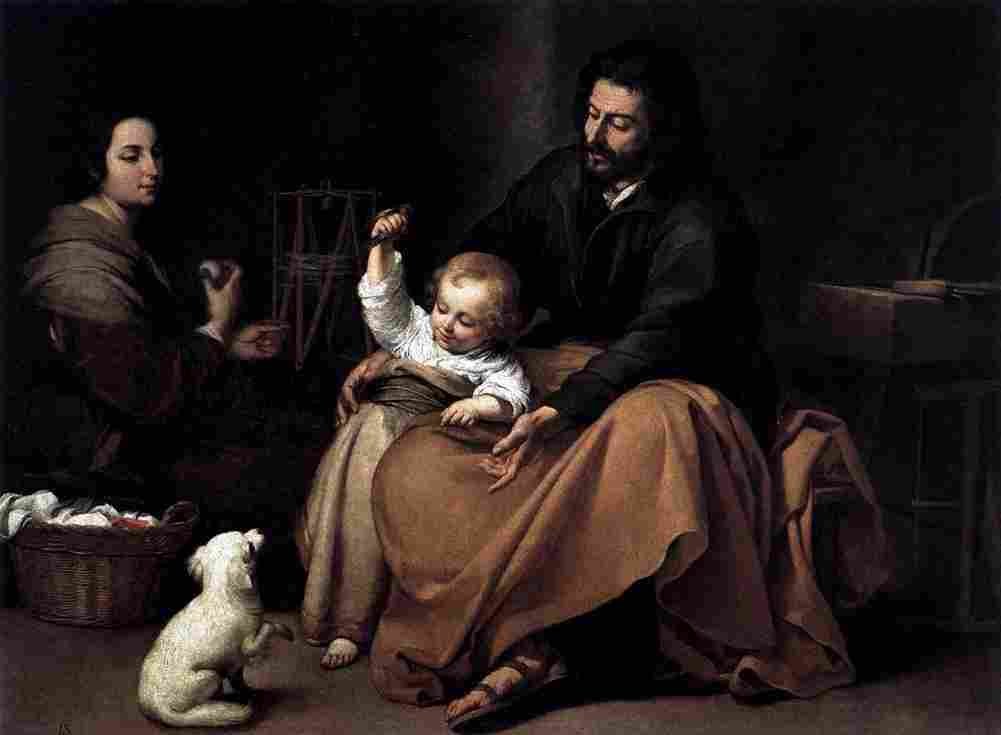mur The Holy Family with a Bird Art A4 Photo Print