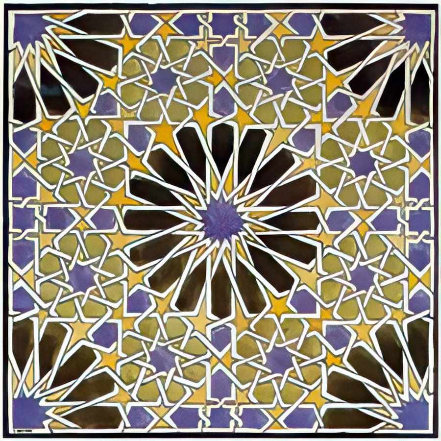 mural mosaic in the alhambra mc escher 1922 A4 Photo Print