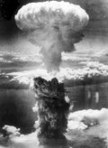 mushroom cloud hiroshima Vintage world war A4 Photo Print