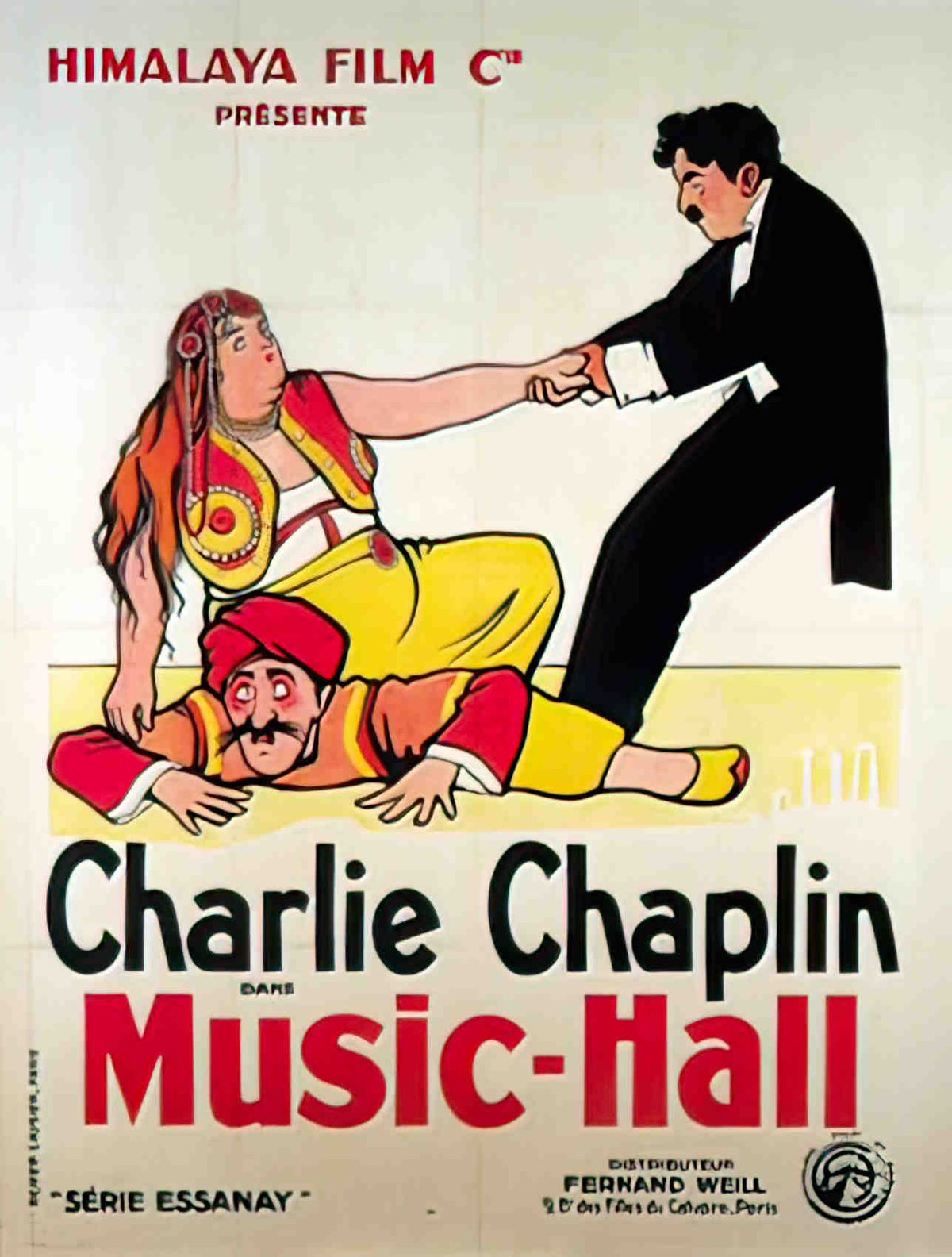 music hall chaplin Advert A4 Photo Print