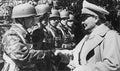 mussolini german soldier Vintage world war A4 Photo Print